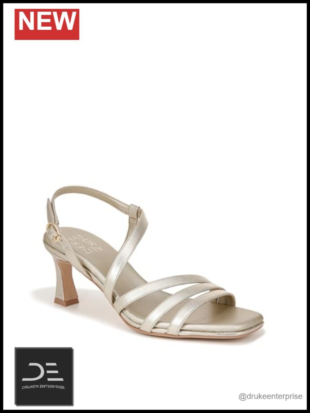 Naturalizer Women's Heeled Sandals with Slingback Strap, Leather Upper,